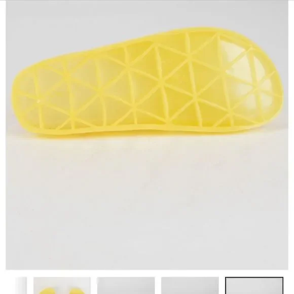 Qupid‎ Yellow Crisscross Slide Sandals - Picture 4 of 4